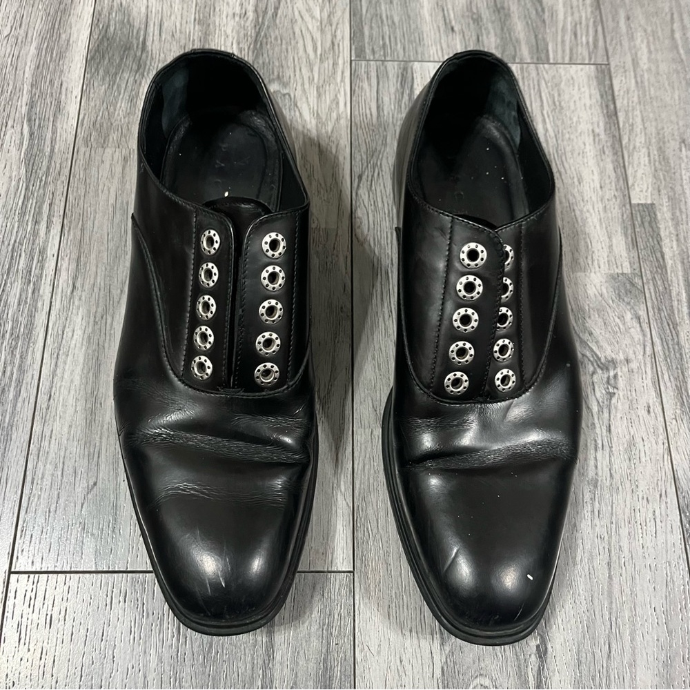 Cesare Paciotti Mens Shoes Size 6 US  Black Laceless Derby - Picture 4 of 11